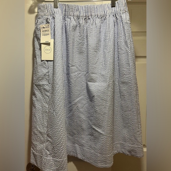 1901 Blue and White Striped Skirt Size Medium - Picture 2 of 4